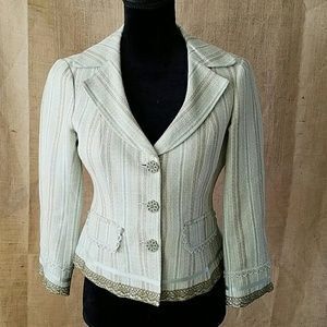 Nanette lepore blazer linen blend liked career 2